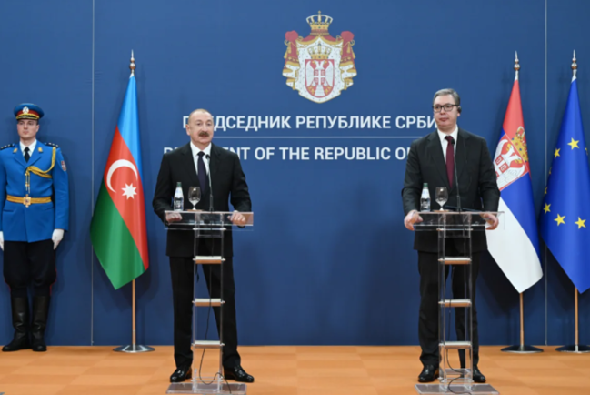 İlham Əliyev və Aleksandar Vuçiç mətbuata bəyanatlarla çıxış ediblər - VİDEO