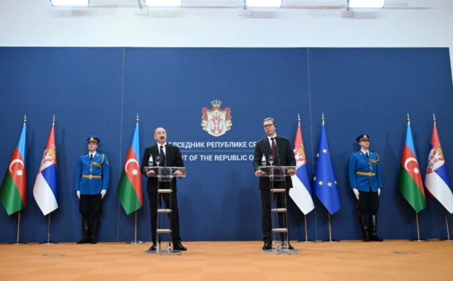 İlham Əliyev və Aleksandar Vuçiç mətbuata bəyanatlarla çıxış ediblər - VİDEO