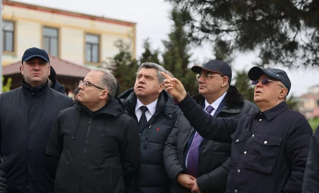 Nazir Badamdardakı sürüşmə zonasına getdi - VİDEO - FOTO