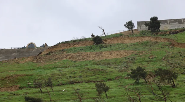 Nazir Badamdardakı sürüşmə zonasına getdi - VİDEO - FOTO