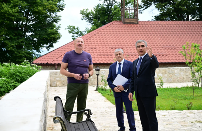 Prezident İlham Əliyev Şuşada "Yasəmən" hotelinin yeni korpusları ilə tanış olub - FOTO