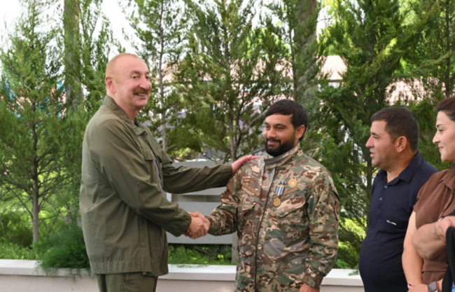 İlham Əliyev Xocavənd rayonunun Quzeyxırman kəndində olub - FOTO