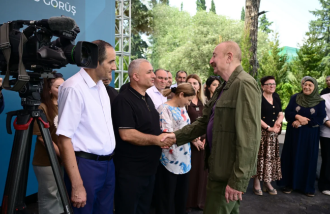 İlham Əliyev Xocavənd rayonunun Quzeyxırman kəndində olub - FOTO