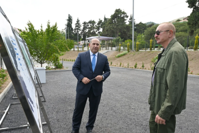 İlham Əliyev Xocavənd rayonunun Quzeyxırman kəndində olub - FOTO