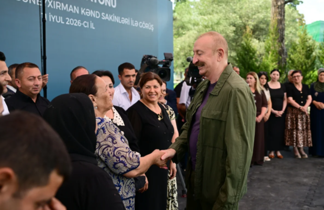 İlham Əliyev Xocavənd rayonunun Quzeyxırman kəndində olub - FOTO