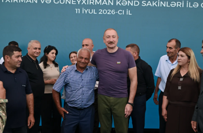 İlham Əliyev Xocavənd rayonunun Quzeyxırman kəndində olub - FOTO