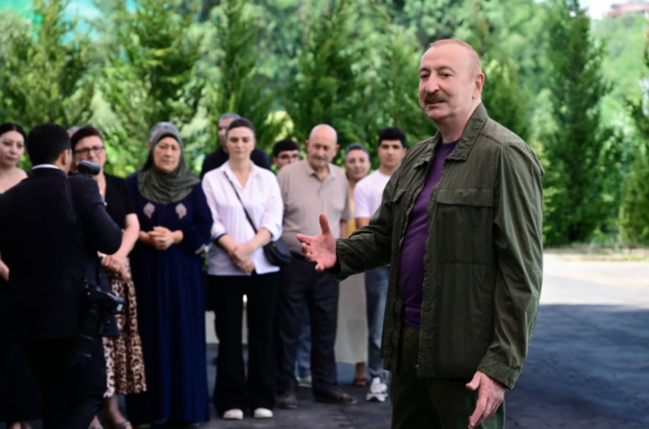 İlham Əliyev Xocavənd rayonunun Quzeyxırman kəndində olub - FOTO