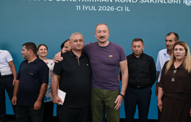 İlham Əliyev Xocavənd rayonunun Quzeyxırman kəndində olub - FOTO