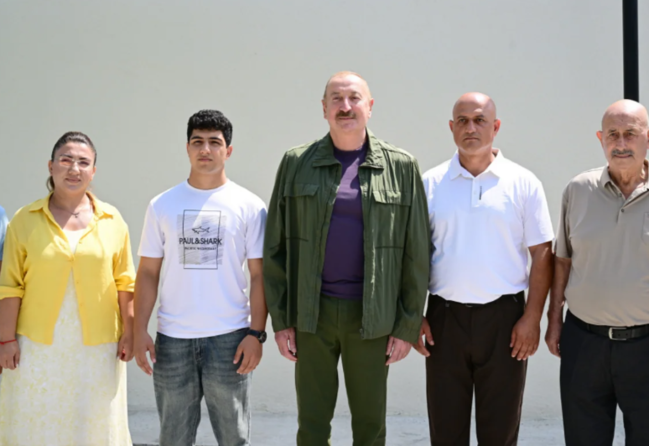 İlham Əliyev Xocavənd rayonunun Quzeyxırman kəndində olub - FOTO