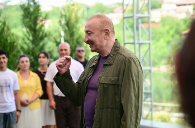 İlham Əliyev Xocavənd rayonunun Quzeyxırman kəndində olub - FOTO