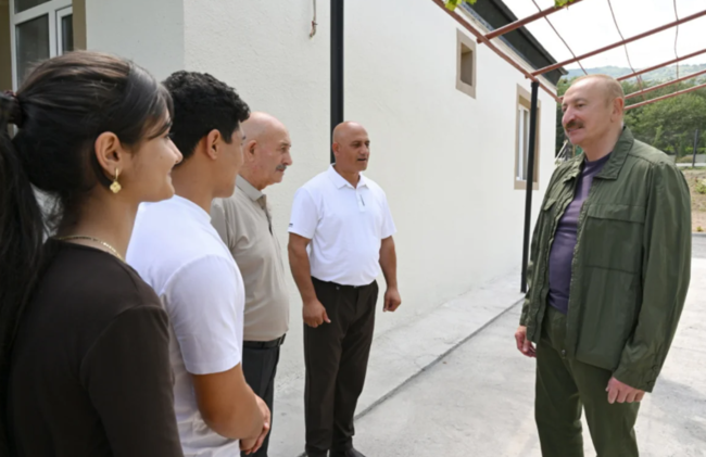 İlham Əliyev Xocavənd rayonunun Quzeyxırman kəndində olub - FOTO