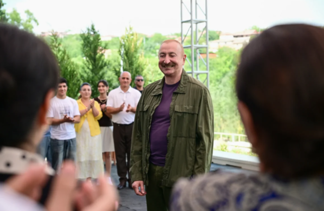 İlham Əliyev Xocavənd rayonunun Quzeyxırman kəndində olub - FOTO