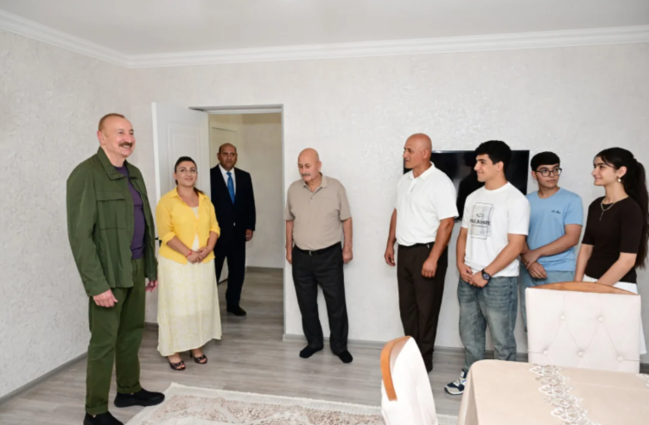 İlham Əliyev Xocavənd rayonunun Quzeyxırman kəndində olub - FOTO