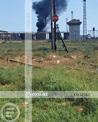 Bakıda neft çənlərində GÜCLÜ YANĞIN: Əraziyə FHN və polis qüvvələri cəlb olunub - FOTO