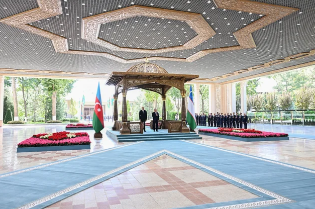 Daşkənddə Prezident İlham Əliyevin rəsmi qarşılanma mərasimi olub - FOTO