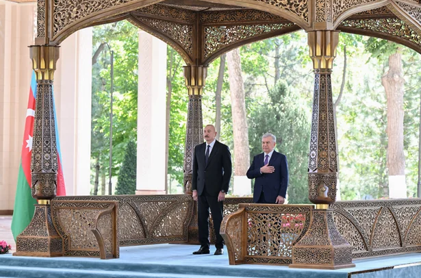 Daşkənddə Prezident İlham Əliyevin rəsmi qarşılanma mərasimi olub - FOTO
