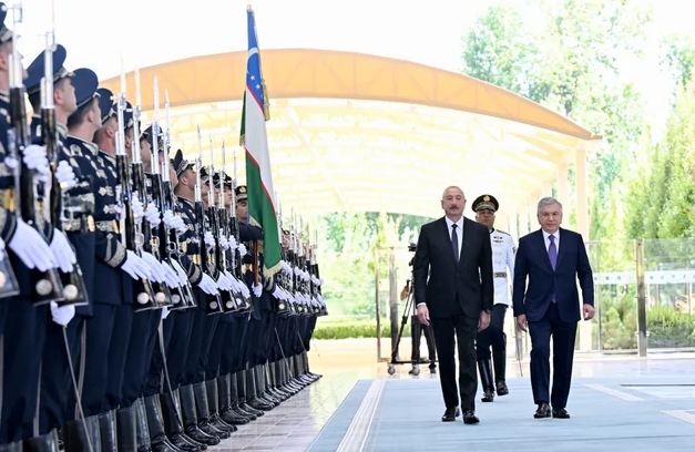 Daşkənddə Prezident İlham Əliyevin rəsmi qarşılanma mərasimi olub - FOTO