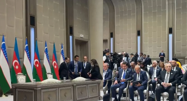 Azərbaycan və Özbəkistan liderlərinin bəyanatları öncəsi SON HAZIRLIQLAR - VİDEO