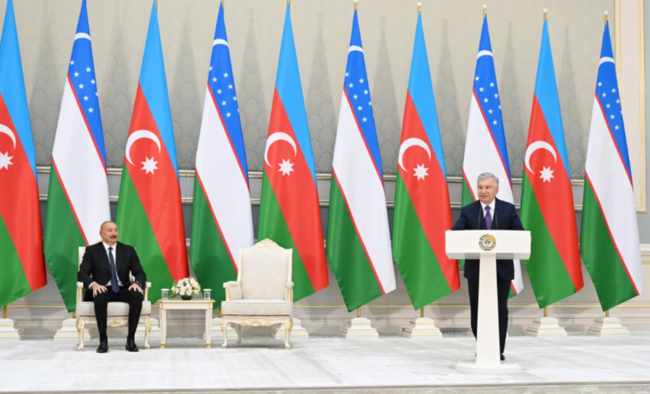 Daşkənddə Azərbaycan və Özbəkistan prezidentlərinin təltifolunma mərasimi keçirilib - FOTO