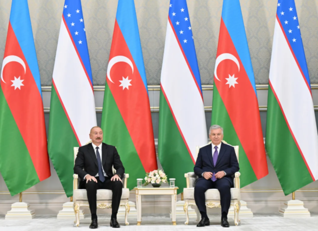 Daşkənddə Azərbaycan və Özbəkistan prezidentlərinin təltifolunma mərasimi keçirilib - FOTO