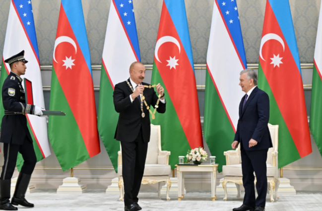 Daşkənddə Azərbaycan və Özbəkistan prezidentlərinin təltifolunma mərasimi keçirilib - FOTO