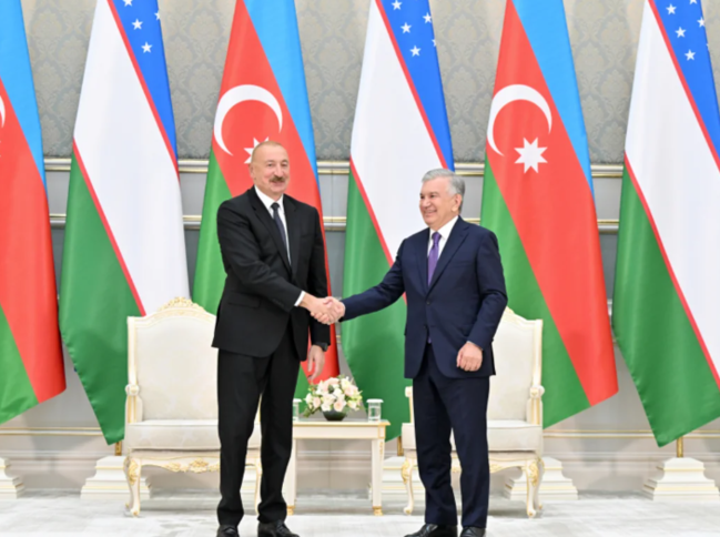 Daşkənddə Azərbaycan və Özbəkistan prezidentlərinin təltifolunma mərasimi keçirilib - FOTO