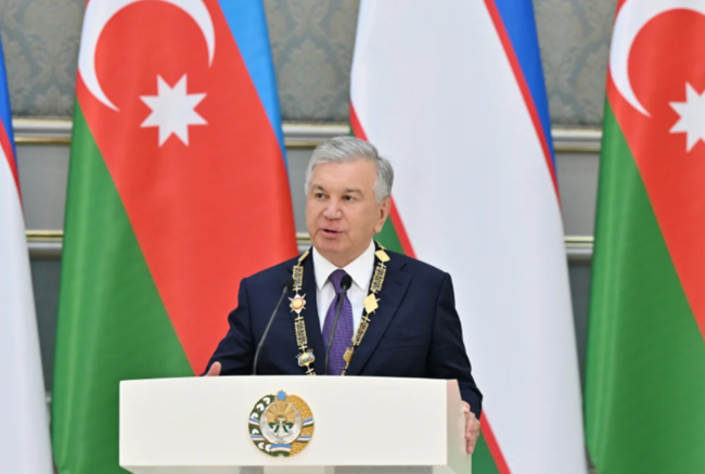 Daşkənddə Azərbaycan və Özbəkistan prezidentlərinin təltifolunma mərasimi keçirilib - FOTO