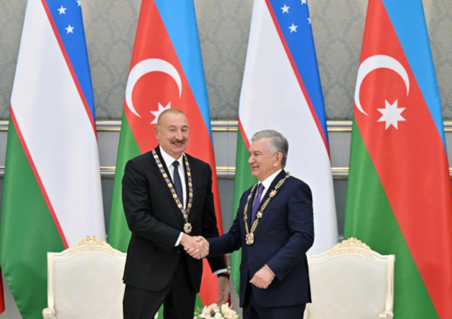 Daşkənddə Azərbaycan və Özbəkistan prezidentlərinin təltifolunma mərasimi keçirilib - FOTO