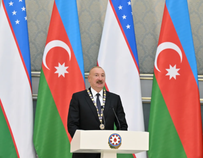 Daşkənddə Azərbaycan və Özbəkistan prezidentlərinin təltifolunma mərasimi keçirilib - FOTO