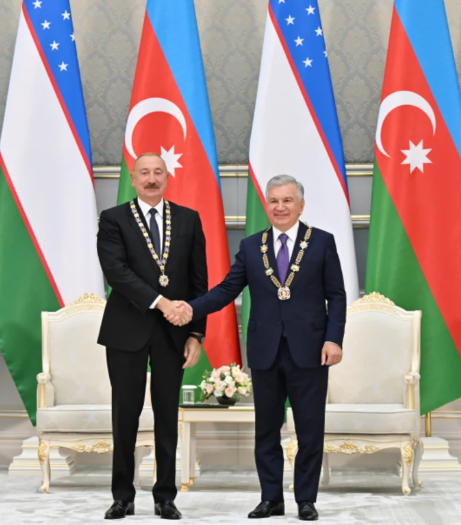 Daşkənddə Azərbaycan və Özbəkistan prezidentlərinin təltifolunma mərasimi keçirilib - FOTO