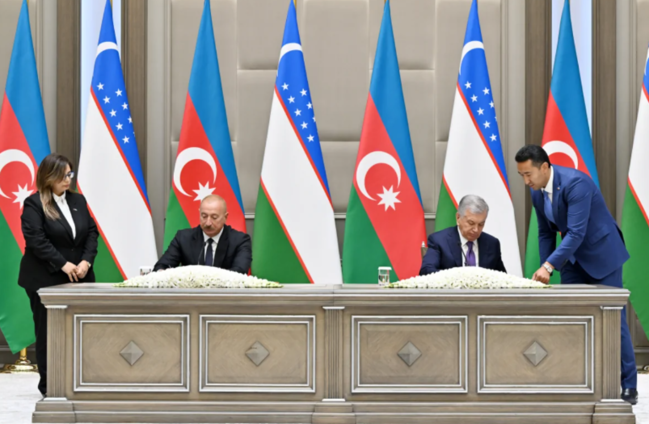Daşkənddə Azərbaycan-Özbəkistan sənədlərinin imzalanması və mübadiləsi mərasimi olub - FOTO+YENİLƏNİB