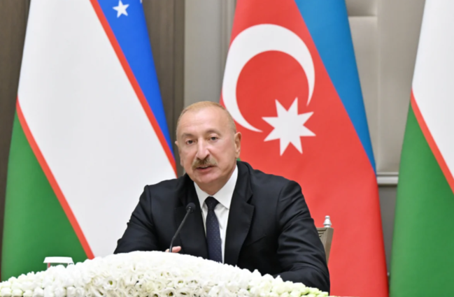 Azərbaycan və Özbəkistan prezidentləri mətbuata bəyanatlarla çıxış ediblər - FOTO