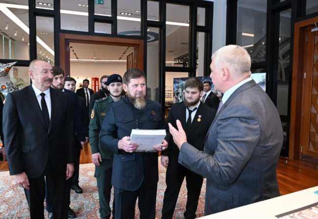 İlham Əliyev və Ramzan Kadırov "Bakı Ağ Şəhər"də olublar - Foto