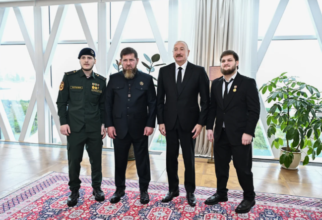Azərbaycan Prezidenti və Çeçenistan başçısı birgə nahar ediblər - Foto