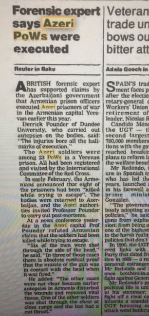 Azərbaycanlı əsirlərin İrəvanda öldürülməsi ilə bağlı detallar aşkarlanıb - FOTO