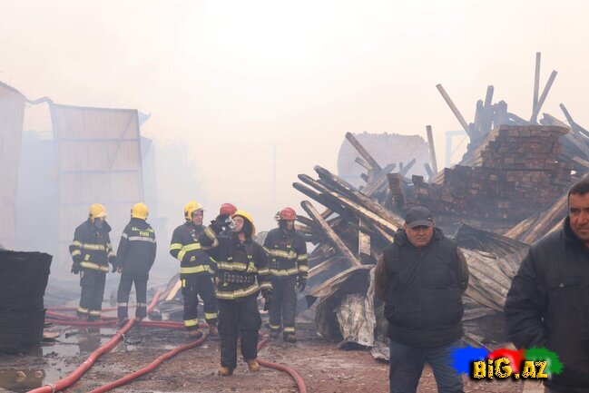 Bakıdakı dəhşətli yanğından FOTOLAR