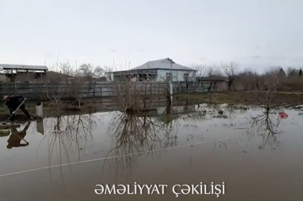 Füzuli və Cəlilabadda su basmış ərazilərdən yeni görüntülər - VİDEO
