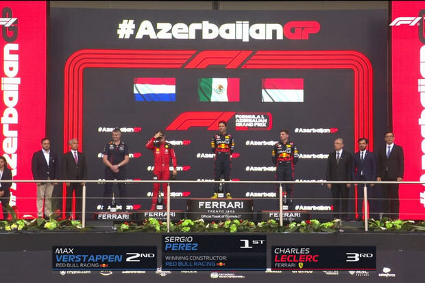 "Formula-1": Azərbaycan Qran-prisinin qalibləri mükafatlandırılıblar - FOTO