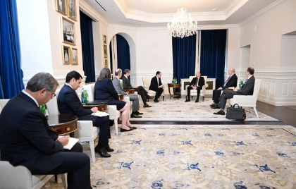 İlham Əliyev Vaşinqtonda Amerika İsrail İctimai Əlaqələr Komitəsinin icraçı direktoru və digər rəhbər heyəti ilə görüşüb