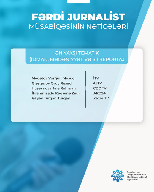 "Fərdi jurnalist müsabiqəsi"nin nəticələri açıqlandı (FOTO)