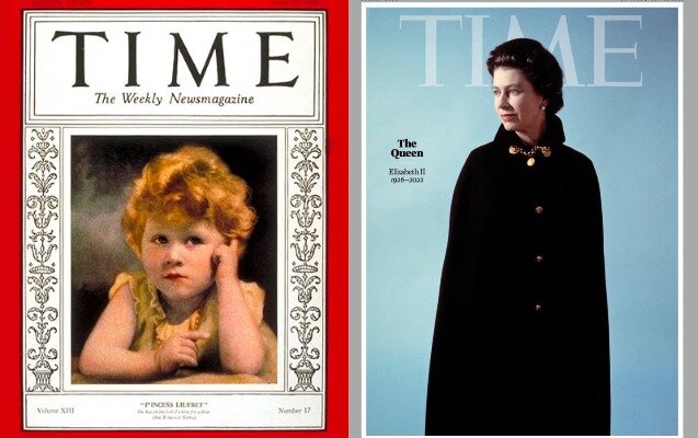 Üç yaşında "Time"ın üz qabığında yer alan II Elizabet... - Fotolar
