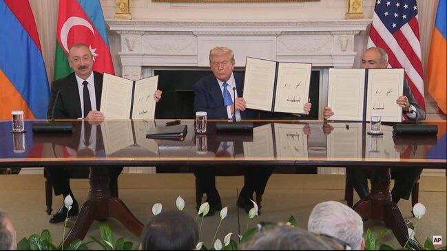 Və sülh anı... - Tarixi sənəd imzalandı+Foto + Video