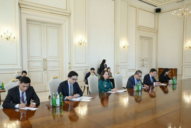 Prezident İlham Əliyev Vyetnamın vitse-prezidenti ilə görüşüb - Foto