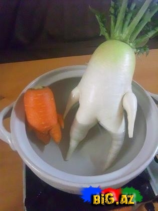 Qəribə formaya malik meyvə və tərəvəzlər - FOTO