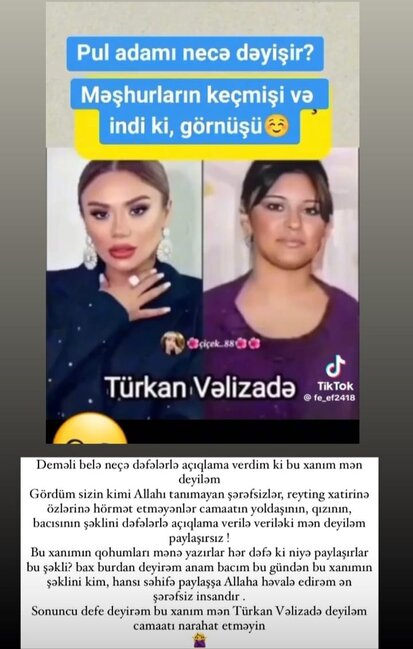 "Allahı tanımayan ŞƏRƏFSİZLƏR..." - Türkan özündən çıxdı - FOTO
