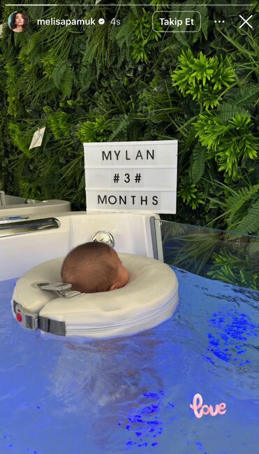 Melisa Aslı Pamuk 3 aylıq oğlunu paylaşdı