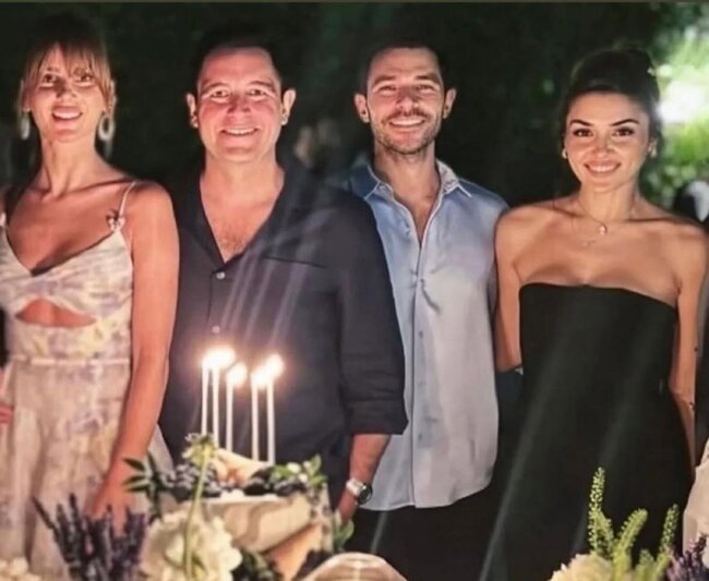 Hande Erçel gələcək qaynının ad günündə