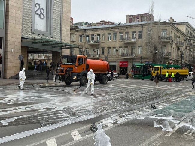 Bu gün paytaxtın 555 küçəsi yuyuldu