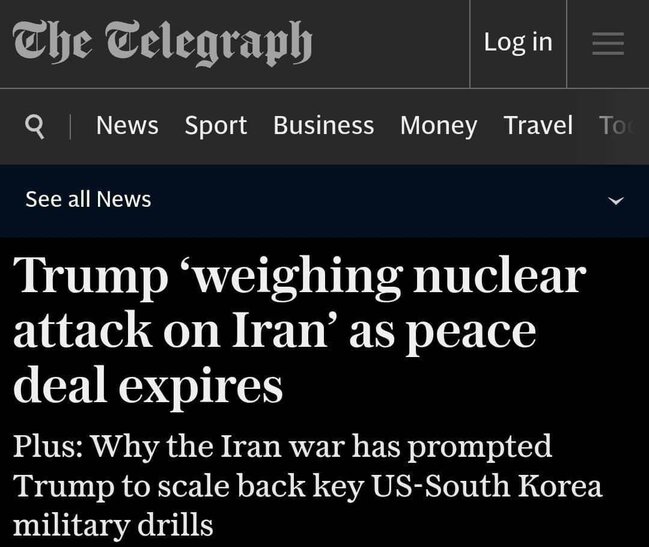 The Telegraph: "Tramp İranı nüvə silahı ilə vurmağı nəzərdən keçirir"