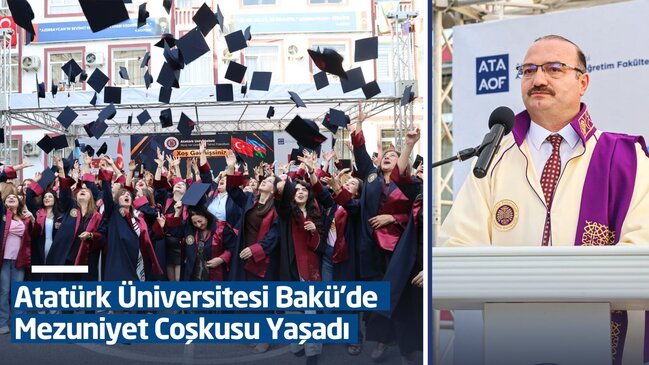 Atatürk Universitetində Bakıda məzuniyyət coşqusu yaşanıb